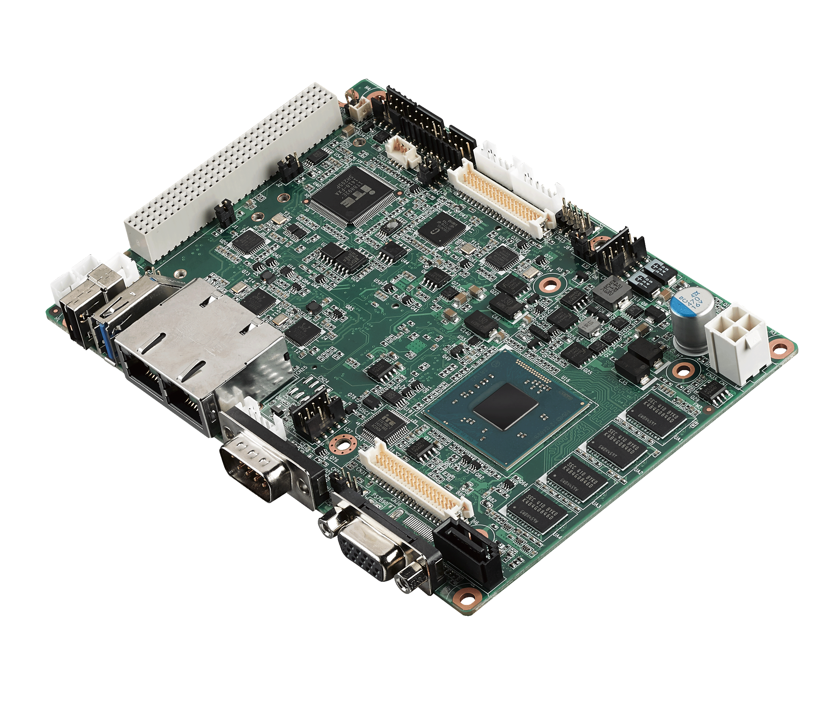 3.5” Embedded Single Board Computer Intel<sup>®</sup> Atom E3825, PCI-104 2G RAM/VGA+LVDS , Wide Temp Support (-40 ~ 85° C)